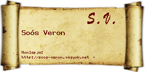Soós Veron névjegykártya